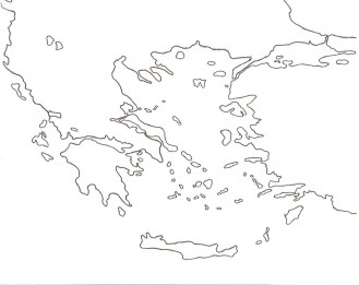 Mapa mudo Grecia antigua